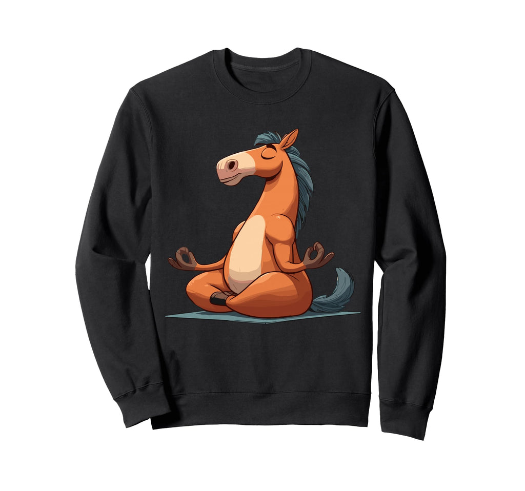 Meditation Horse Yoga Pose Relaxing Sweatshirt - Custom Art Print Unisex - T-Shirt, Sweatshirt, Hoodie