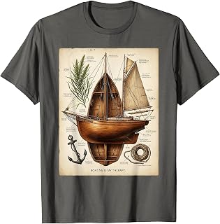 Boating Is My Therapy Boat Lover Design T-Shirt Unisex T-shirt, Sweatshirt, Hoodie, Long Sleeve Tee - T-Shirt, Sweatshirt, Hoodie