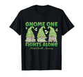 Gnome One Fights Alone Green Mental T-Shirt - Trendy Graphic Men Women - T-Shirt, Sweatshirt, Hoodie