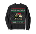 Overstimulated But Festive Opossum Sweatshirt - Streetwear Style for Adults - T-Shirt, Sweatshirt, Hoodie