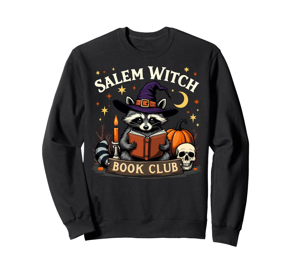 Funny Raccoon Halloween Salem Sweatshirt - Aesthetic Graphic for Adults - T-Shirt, Sweatshirt, Hoodie