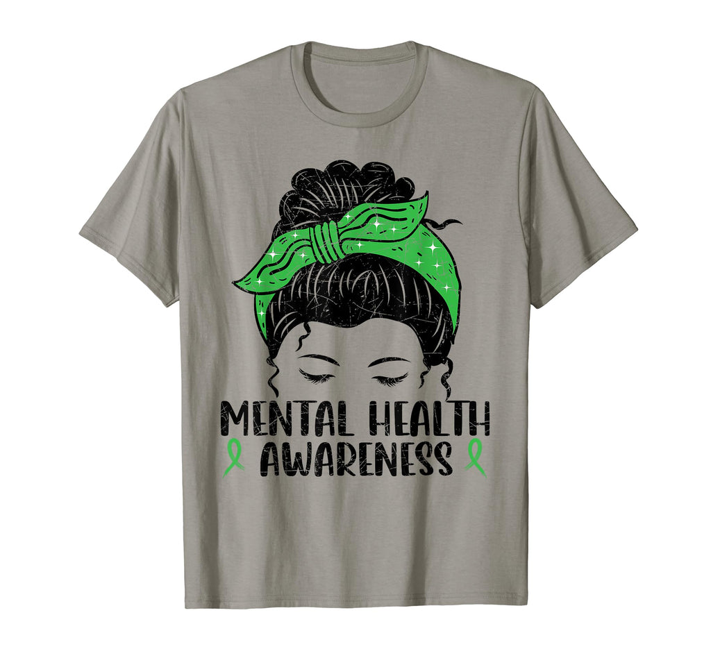 Messy Bun Mental Health Gift Mental T-Shirt - Unique Graphic Men Women - T-Shirt, Sweatshirt, Hoodie
