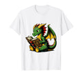 Dragon Reading Book Bookworm Books T-Shirt - Custom Art Print Unisex - T-Shirt, Sweatshirt, Hoodie