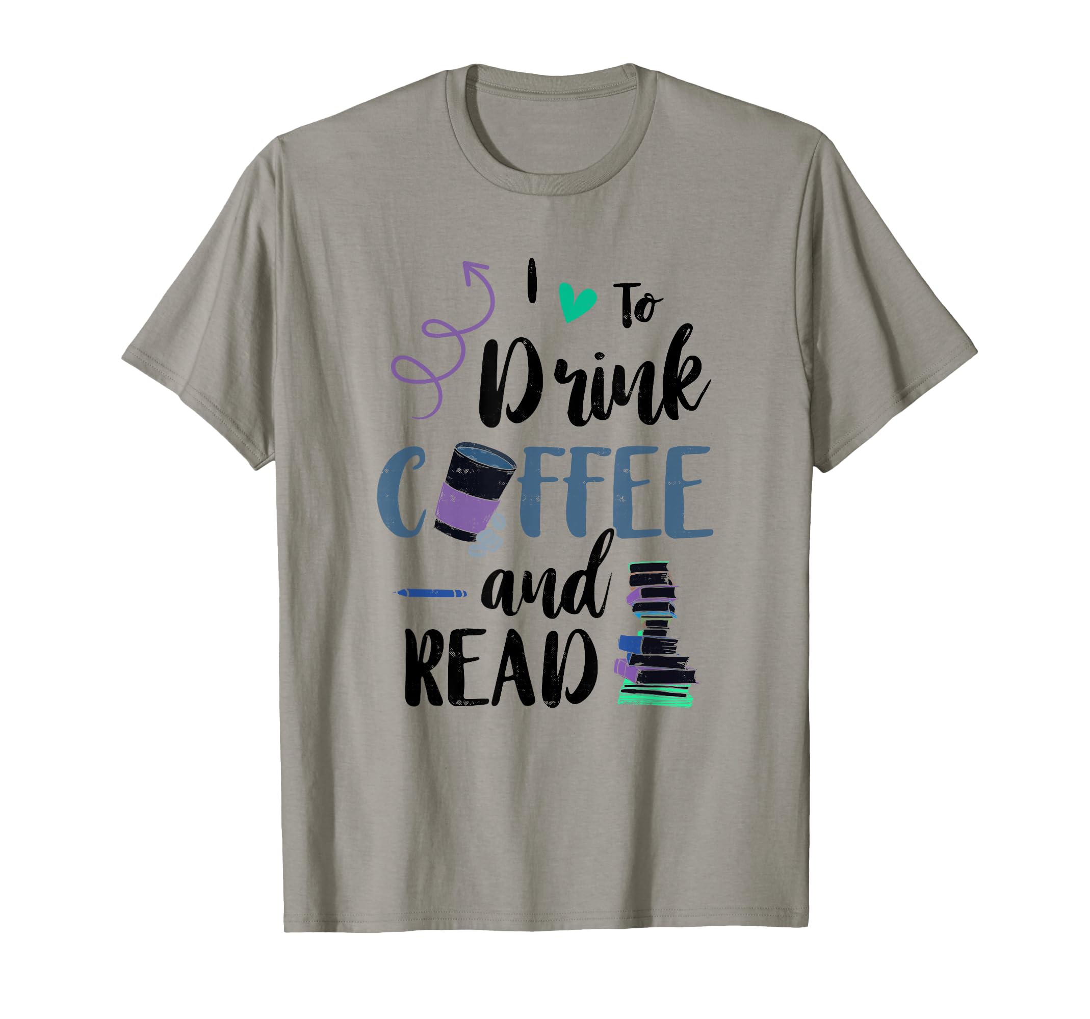 Reader Love To Drink Coffee Read Books T-Shirt - Unique Graphic Unisex - T-Shirt, Sweatshirt, Hoodie