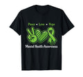 Peace Love Hope Mental Health T-Shirt - Minimalist Print for Adults - T-Shirt, Sweatshirt, Hoodie