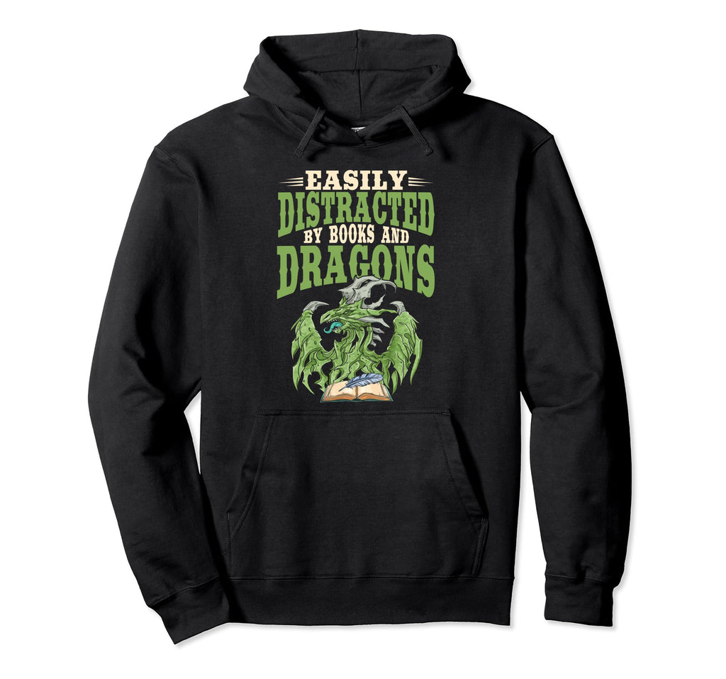 Book Nerd Easily Distracted Books Hoodie - Streetwear Style Men Women - T-Shirt, Sweatshirt, Hoodie