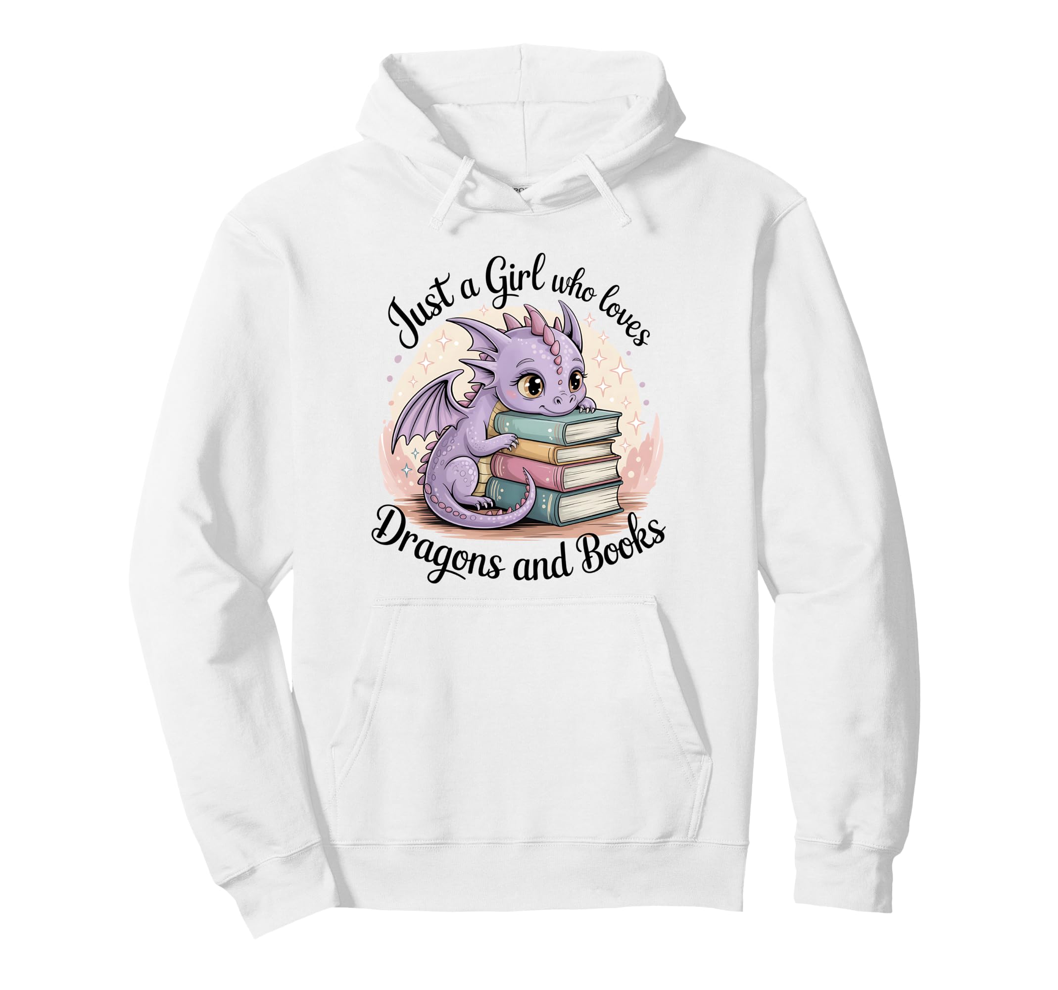 Just Who Loves Dragons And Books Fantasy Hoodie - Fun Novelty Design Unisex - T-Shirt, Sweatshirt, Hoodie