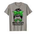 Mental Health Warrior Messy Bun Mental T-Shirt - Novelty Apparel Men Women - T-Shirt, Sweatshirt, Hoodie