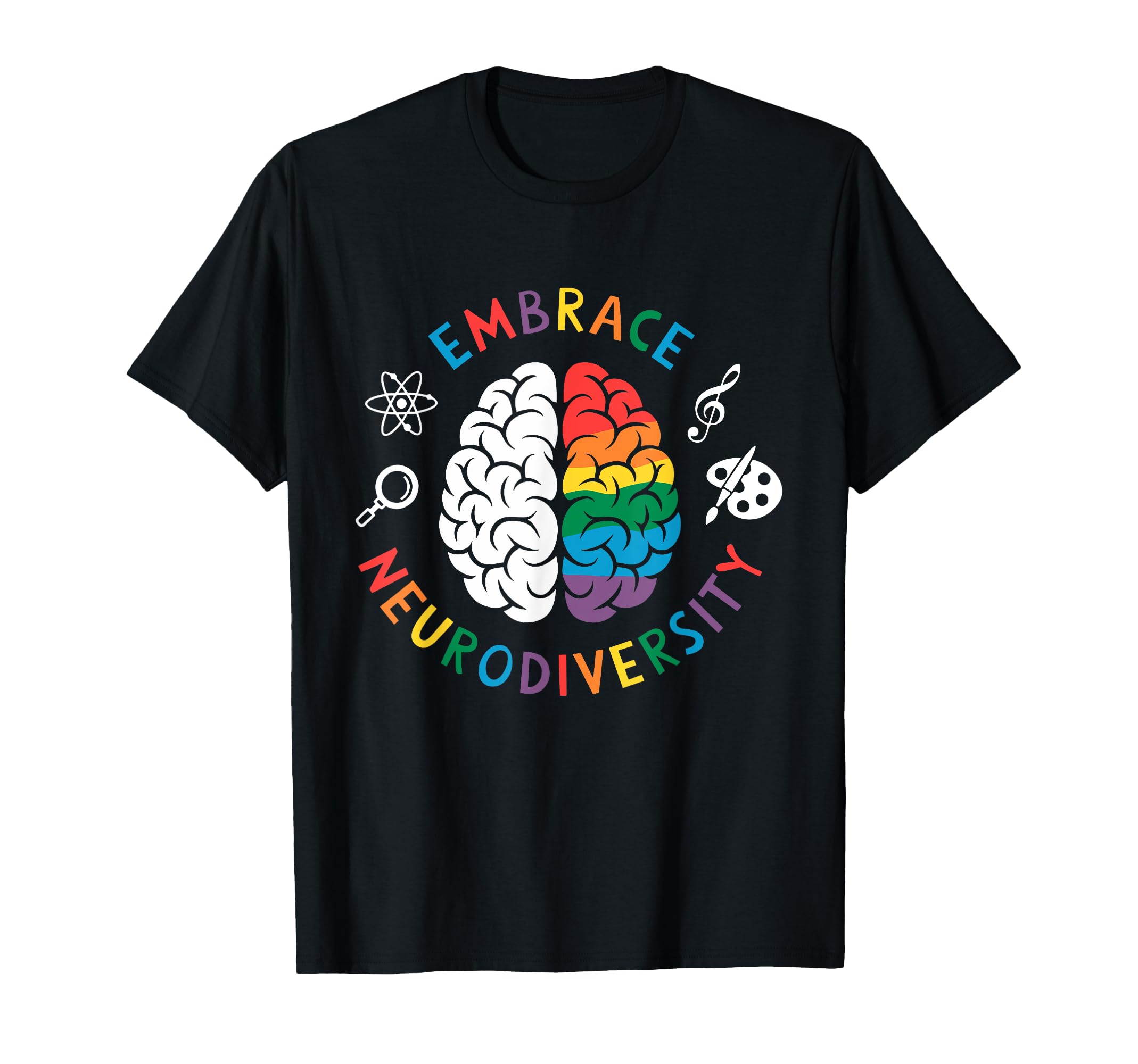 Embrace Neurodiversity Brain Autism T-Shirt - Minimalist Print Unisex - T-Shirt, Sweatshirt, Hoodie