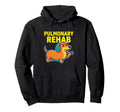 Pulmonary Rehab Dachshund Dog Therapy Hoodie - Custom Art Print Men Women - T-Shirt, Sweatshirt, Hoodie