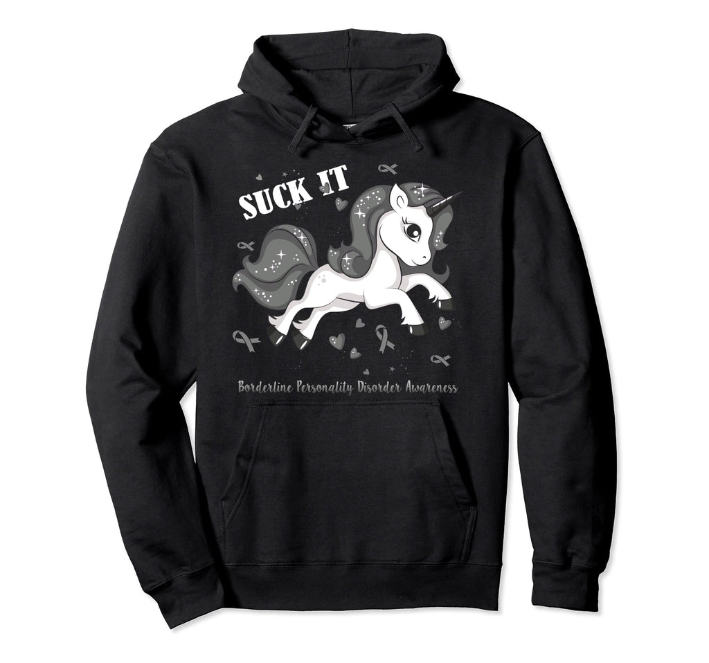 Borderline Personality Disorder Unicorn Hoodie - Graphic Print Men Women - T-Shirt, Sweatshirt, Hoodie