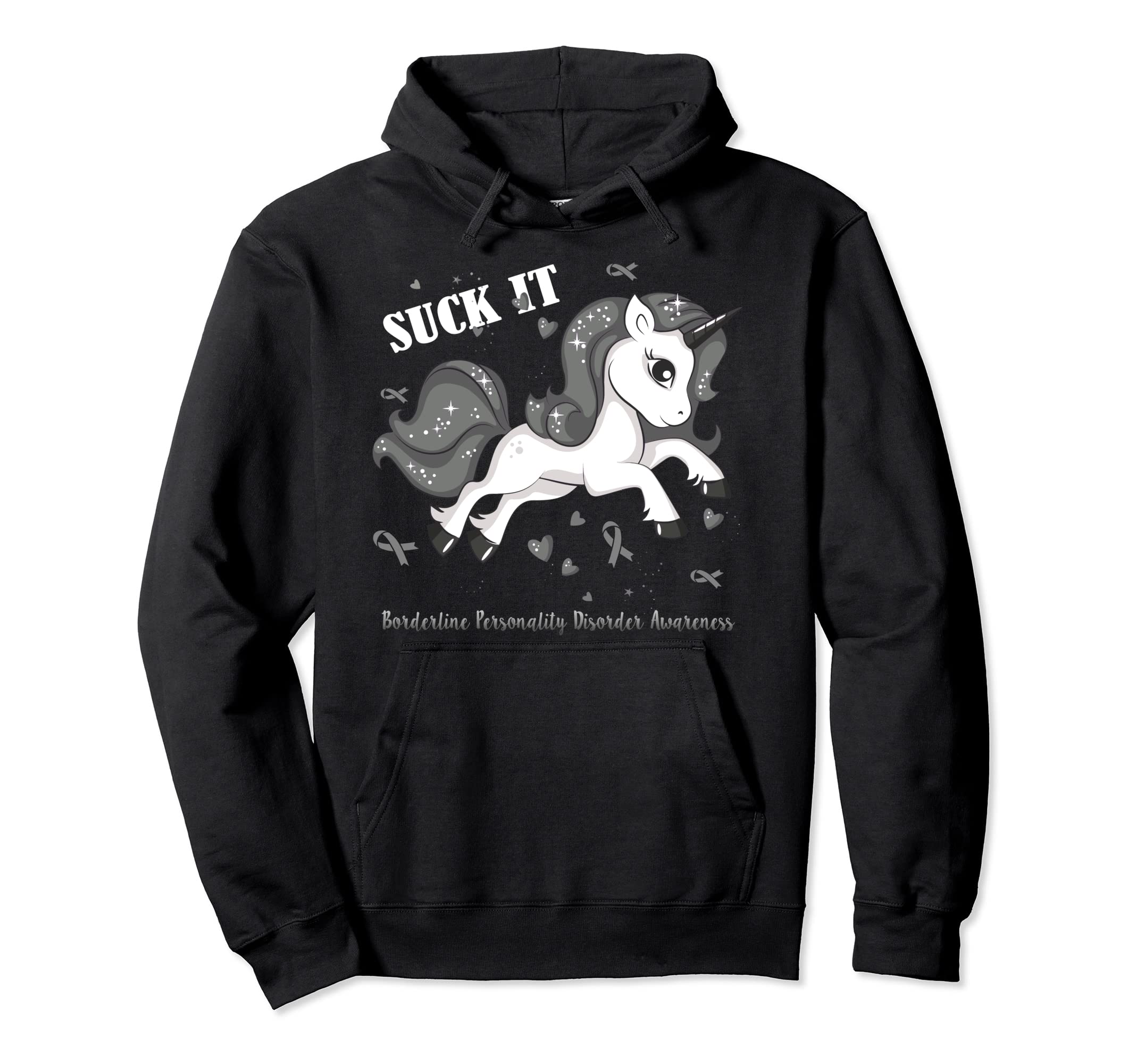Borderline Personality Disorder Unicorn Hoodie - Graphic Print Men Women - T-Shirt, Sweatshirt, Hoodie