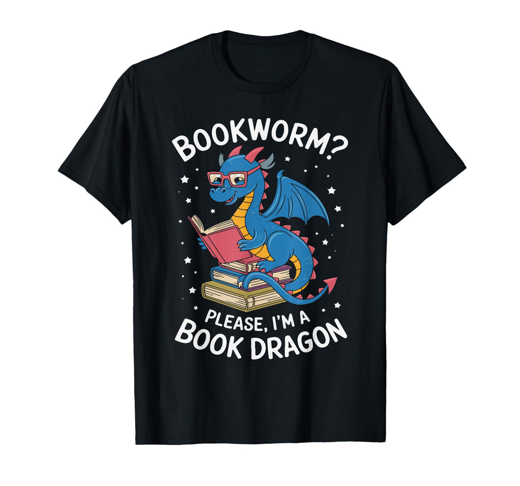 Bookworm Please Im Book Dragon Dragon T-Shirt - Aesthetic Graphic Men Women - T-Shirt, Sweatshirt, Hoodie