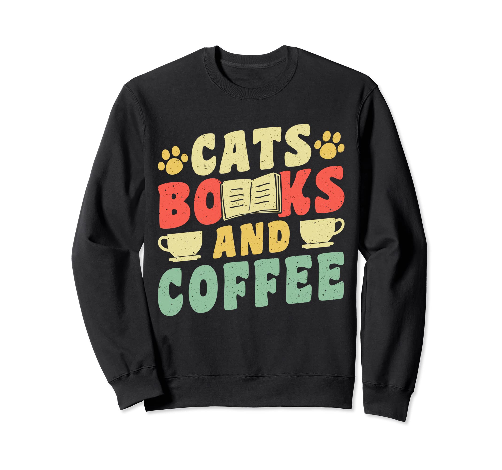 Reading Book Lover Cats Books And Sweatshirt - Minimalist Print Unisex - T-Shirt, Sweatshirt, Hoodie