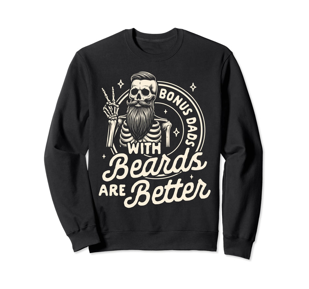Bearded Dad Step Dad Bonus Dads Sweatshirt - Minimalist Print Unisex - T-Shirt, Sweatshirt, Hoodie