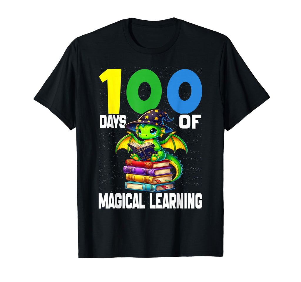 100 Days School Magical Learning Book T-Shirt - Novelty Apparel Unisex - T-Shirt, Sweatshirt, Hoodie