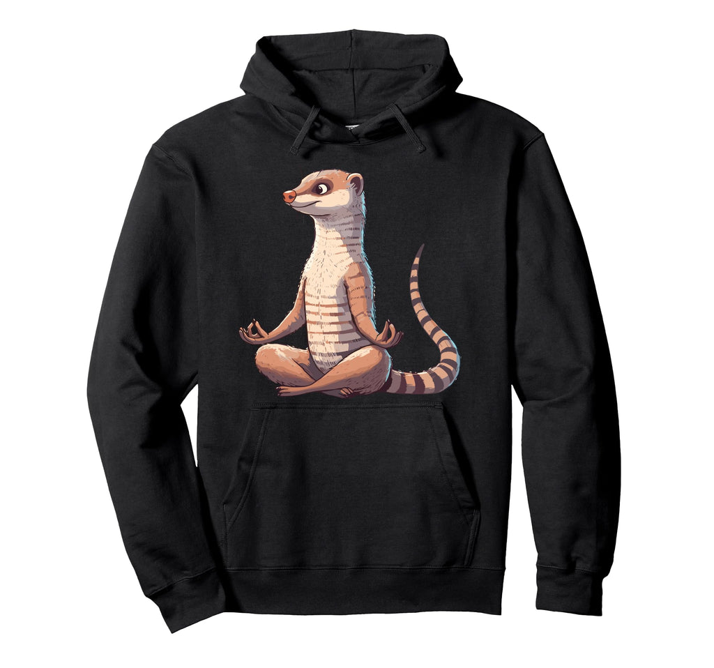 Meditation Mongoose Yoga Pose Hoodie - Casual Everyday Wear Unisex - T-Shirt, Sweatshirt, Hoodie