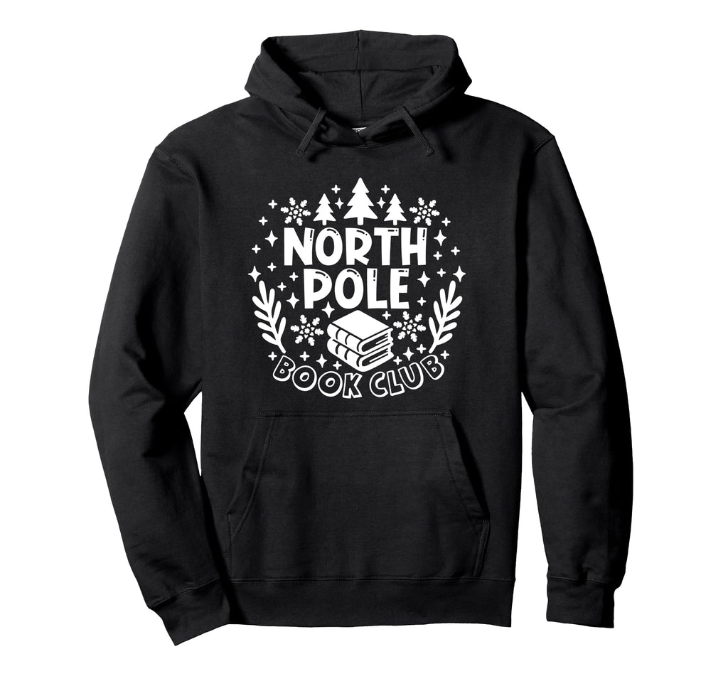 Funny North Pole Book Club Hot Cocoa Hoodie - Aesthetic Graphic Unisex - T-Shirt, Sweatshirt, Hoodie