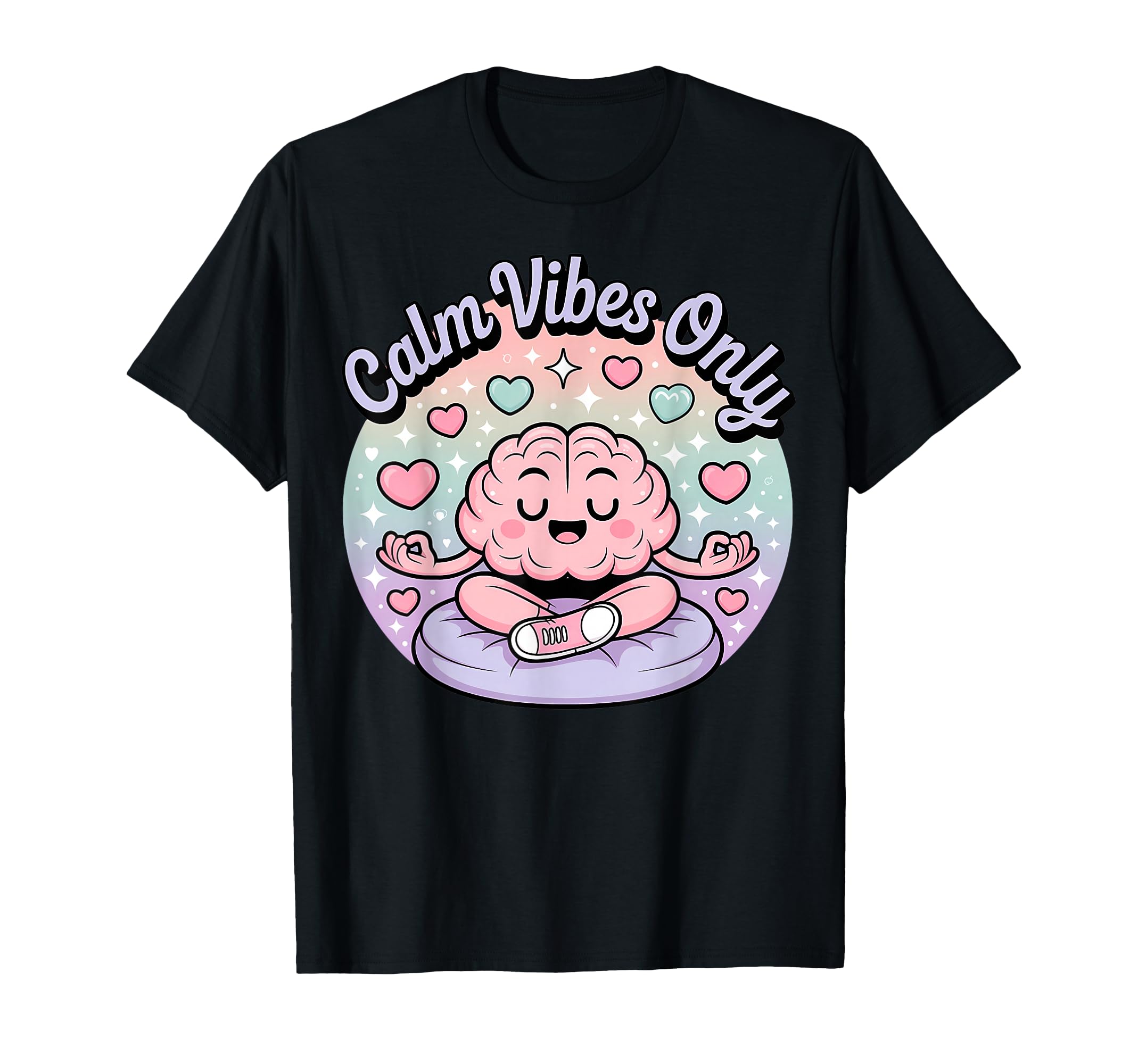 Calm Vibes Only Meditation Zen Art T-Shirt - Aesthetic Graphic for Adults - T-Shirt, Sweatshirt, Hoodie