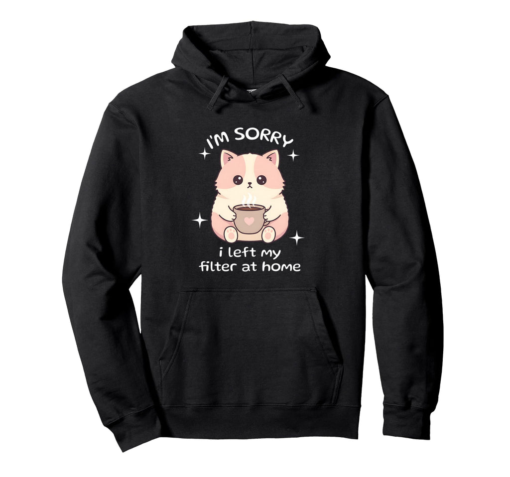 Introvert Coffee Cat Lover Social Hoodie - Novelty Apparel for Adults - T-Shirt, Sweatshirt, Hoodie