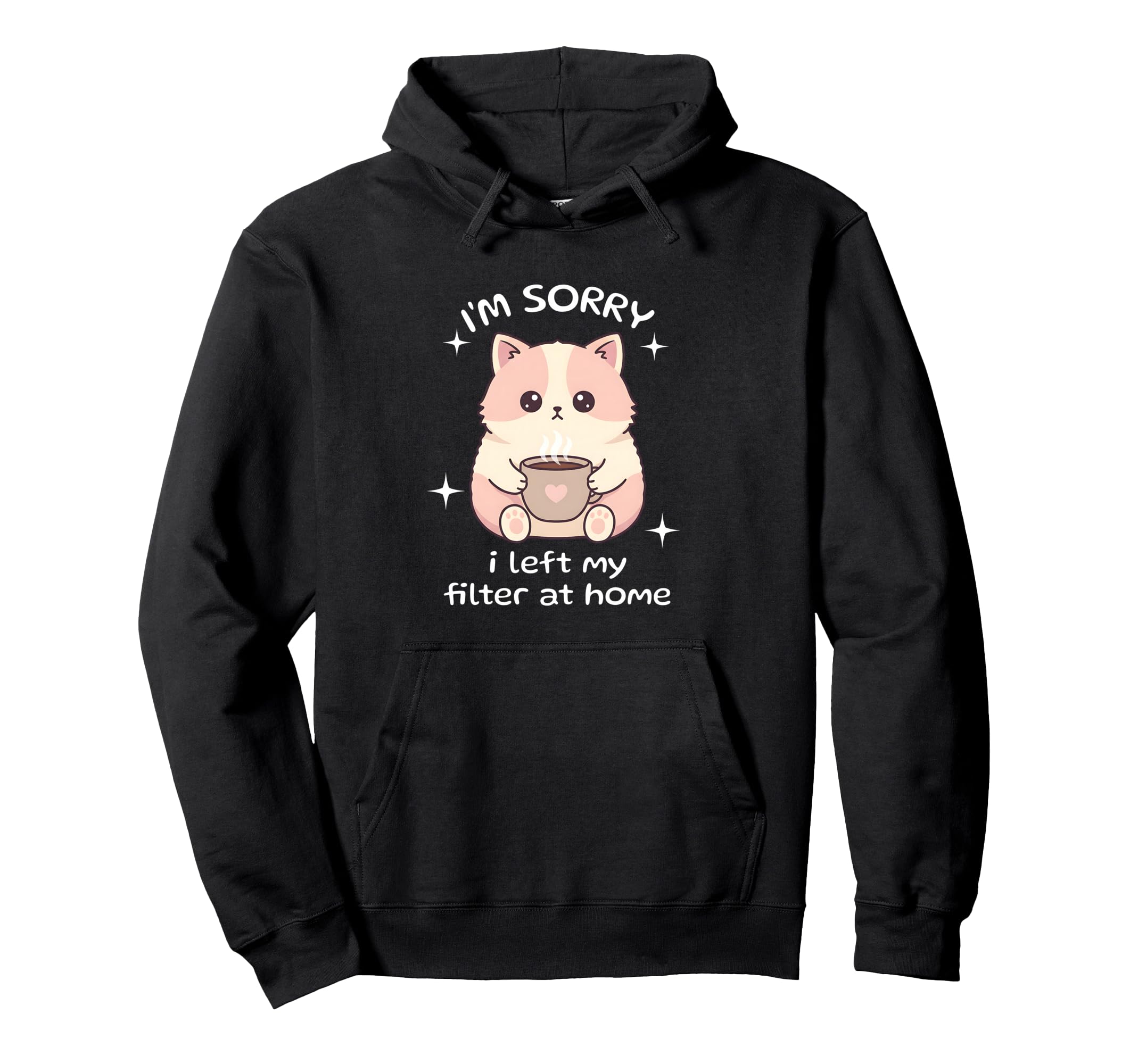 Introvert Coffee Cat Lover Social Hoodie - Novelty Apparel for Adults - T-Shirt, Sweatshirt, Hoodie
