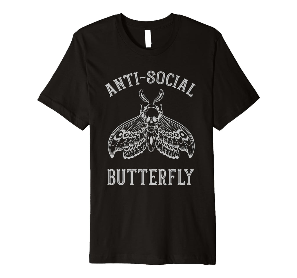 Anti Social Butterfly Introvert T-Shirt - Minimalist Print for Adults - T-Shirt, Sweatshirt, Hoodie