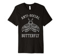 Anti Social Butterfly Introvert T-Shirt - Minimalist Print for Adults - T-Shirt, Sweatshirt, Hoodie
