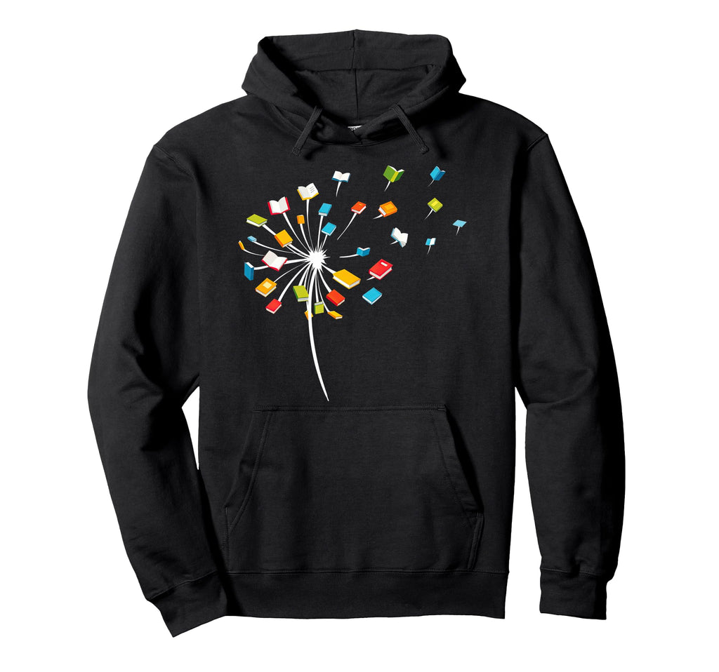 Book Dandelion Reading Lover Bookworm Hoodie - Graphic Print for Adults - T-Shirt, Sweatshirt, Hoodie