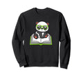 Panda Reading Books Cozy Literature Sweatshirt - Custom Art Print Men Women - T-Shirt, Sweatshirt, Hoodie