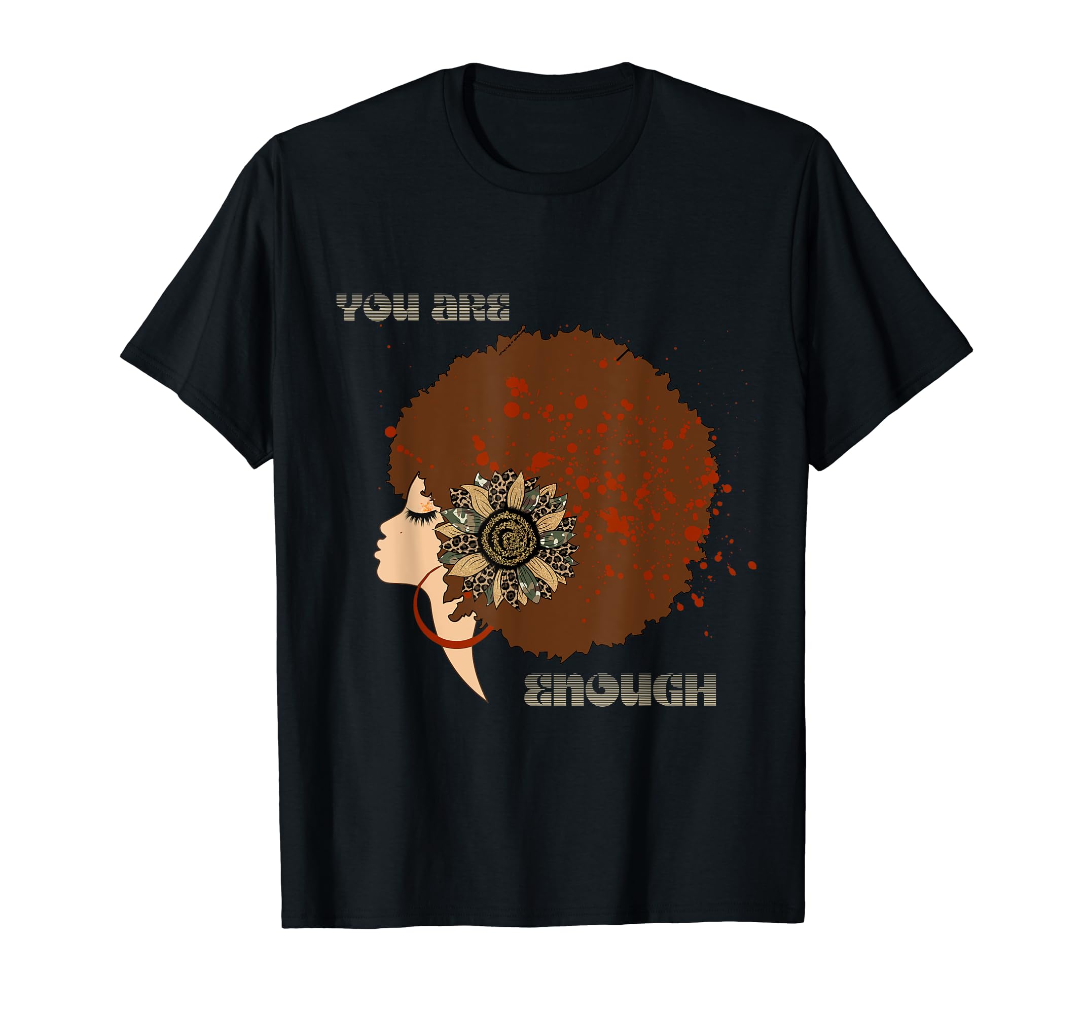 Afro Black Camo Leopard Sunflower You T-Shirt - Novelty Apparel Men Women - T-Shirt, Sweatshirt, Hoodie