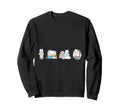 Cat Reading Book Lover Bookworm Sweatshirt - Minimalist Print Men Women - T-Shirt, Sweatshirt, Hoodie