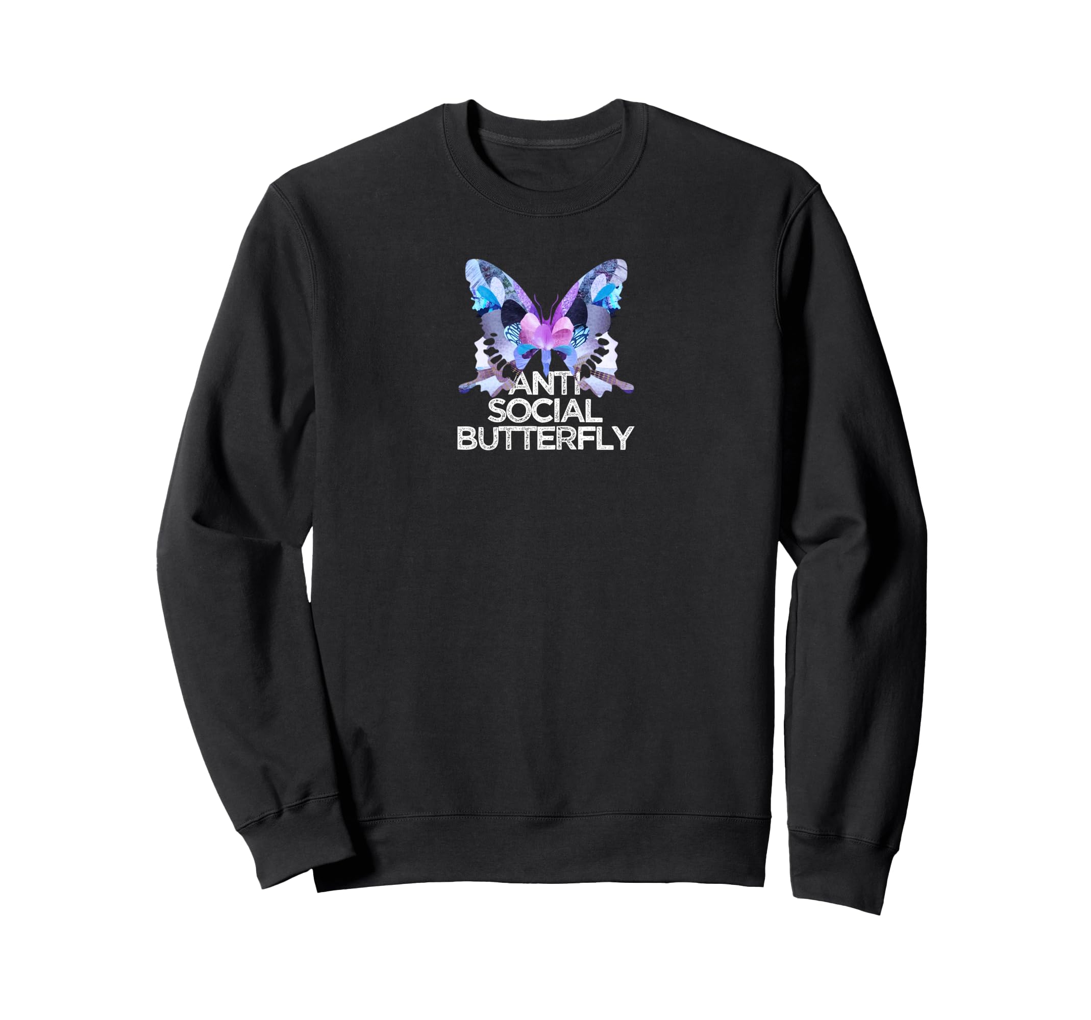 Funny Anti Social Butterfly Sweatshirt - Streetwear Style for Adults - T-Shirt, Sweatshirt, Hoodie