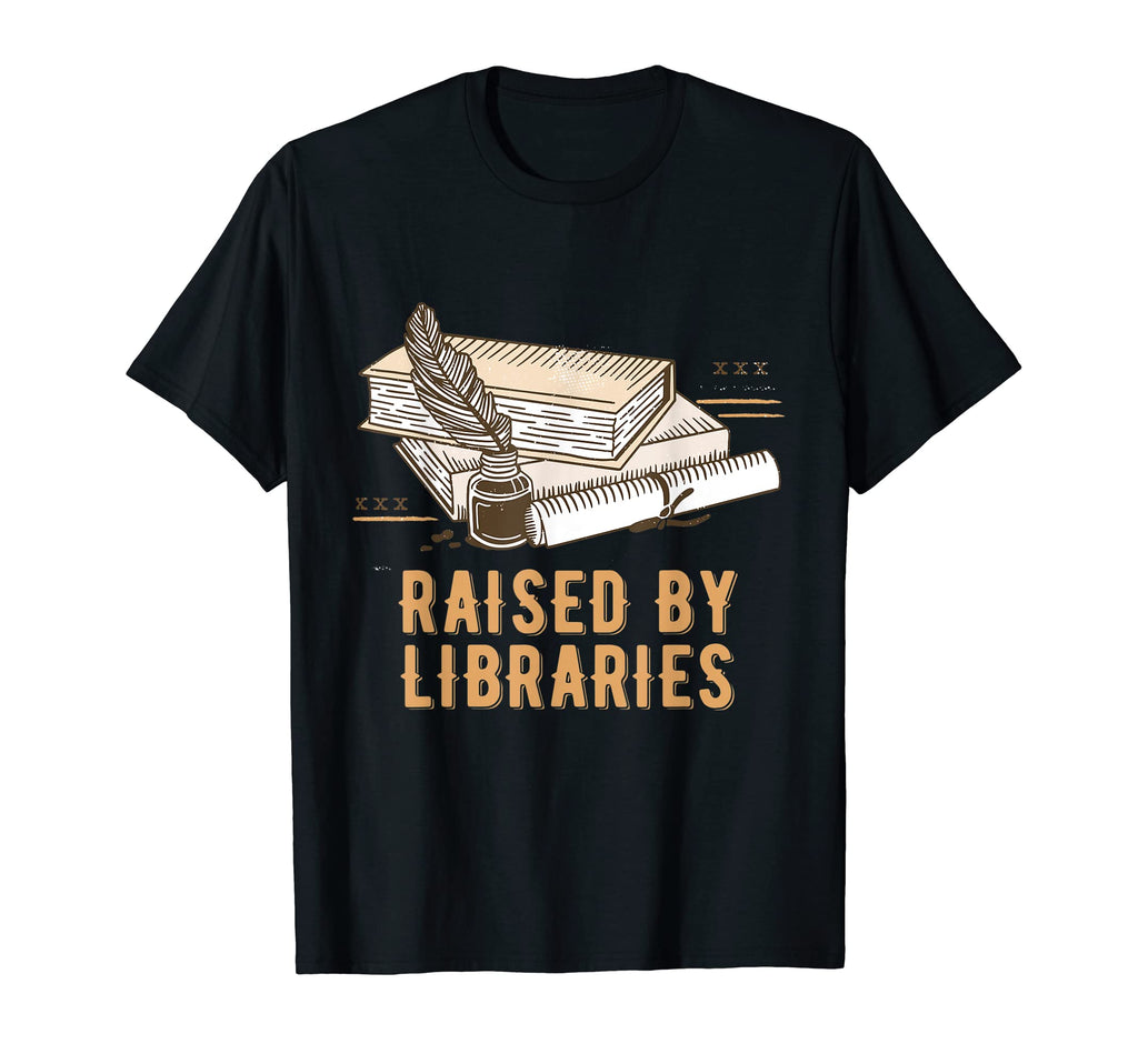 Raised Libraries Funny Bookworm Book T-Shirt - Custom Art Print Men Women - T-Shirt, Sweatshirt, Hoodie