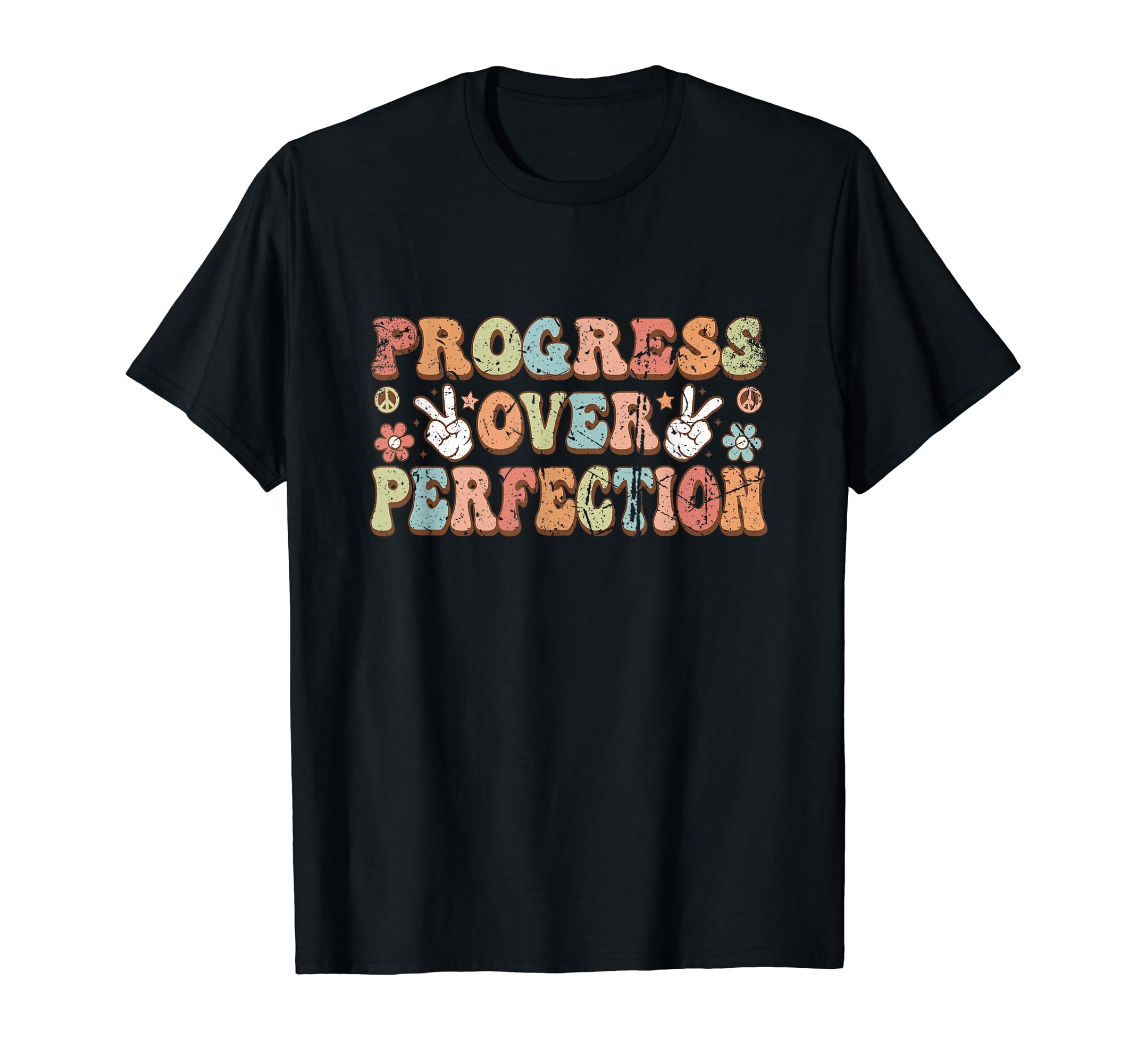 Progress Over Perfection Inspirational T-Shirt - Unique Graphic for Adults - T-Shirt, Sweatshirt, Hoodie