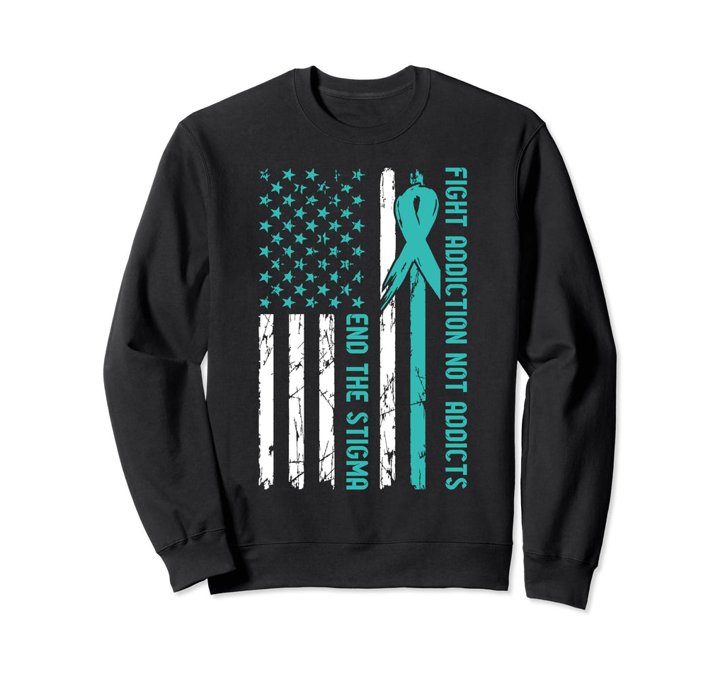 Addiction Recovery Awareness Fight Sweatshirt - Trendy Graphic for Adults - T-Shirt, Sweatshirt, Hoodie