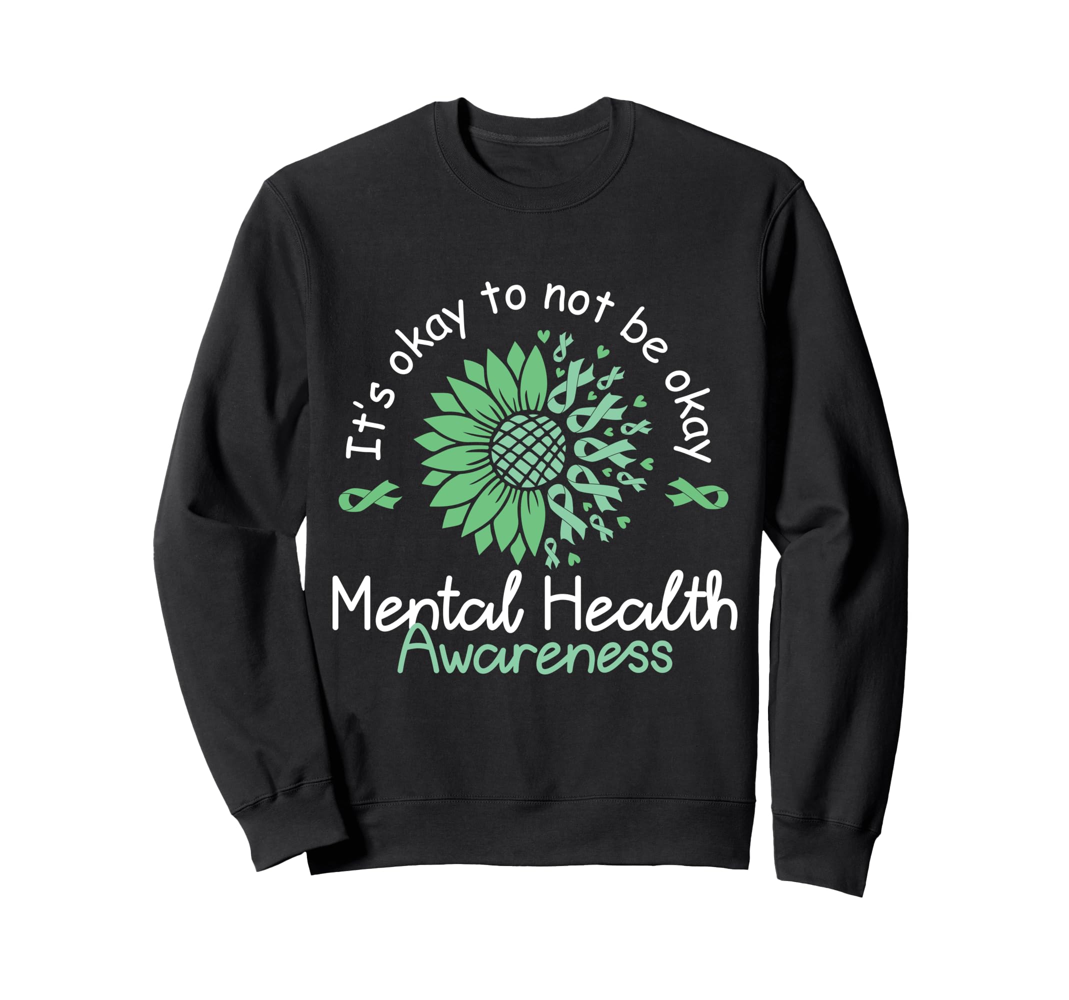 Its Okay Not To Be Okay Ribbon Sweatshirt - Streetwear Style for Adults - T-Shirt, Sweatshirt, Hoodie