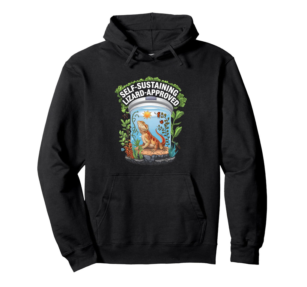 Bearded Dragon Fan Self Sustaining Hoodie - Graphic Print for Adults - T-Shirt, Sweatshirt, Hoodie