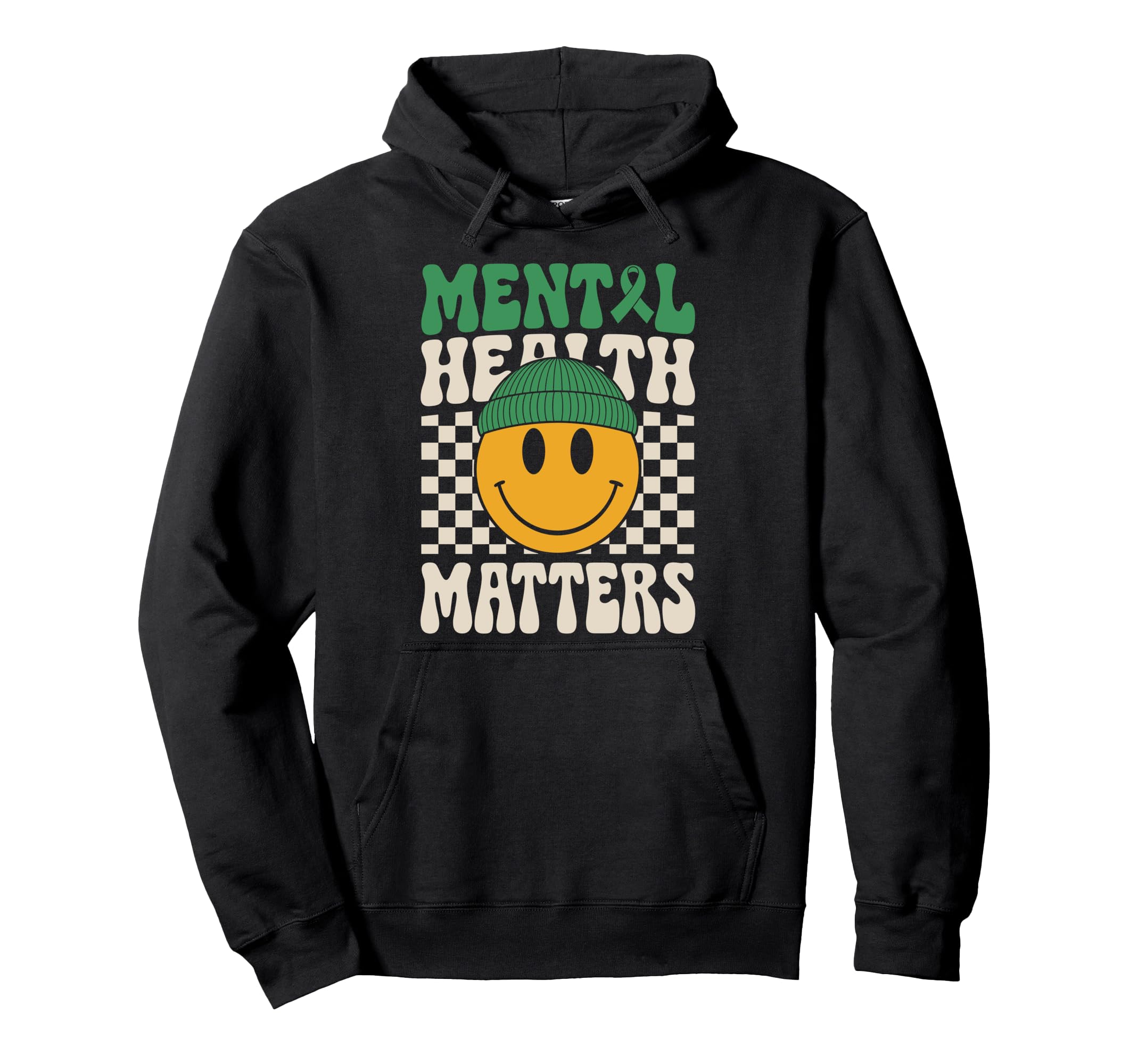 Groovy Mental Health Awareness Month Hoodie - Aesthetic Graphic Men Women - T-Shirt, Sweatshirt, Hoodie