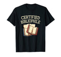 Certified Bibliophile Funny Book T-Shirt - Minimalist Print Men Women - T-Shirt, Sweatshirt, Hoodie