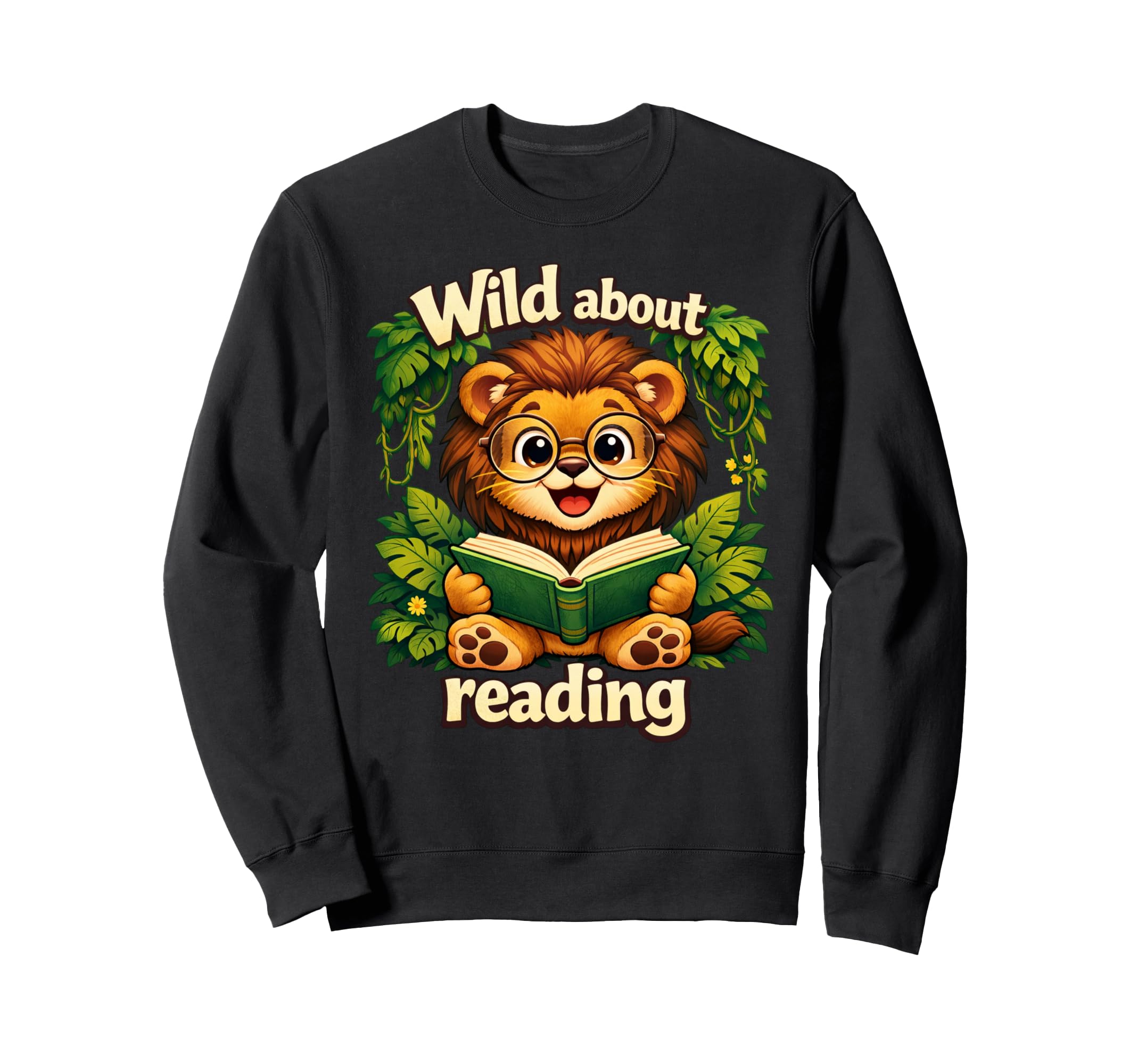 Book Lover Wild About Reading Sweatshirt - Streetwear Style for Adults - T-Shirt, Sweatshirt, Hoodie