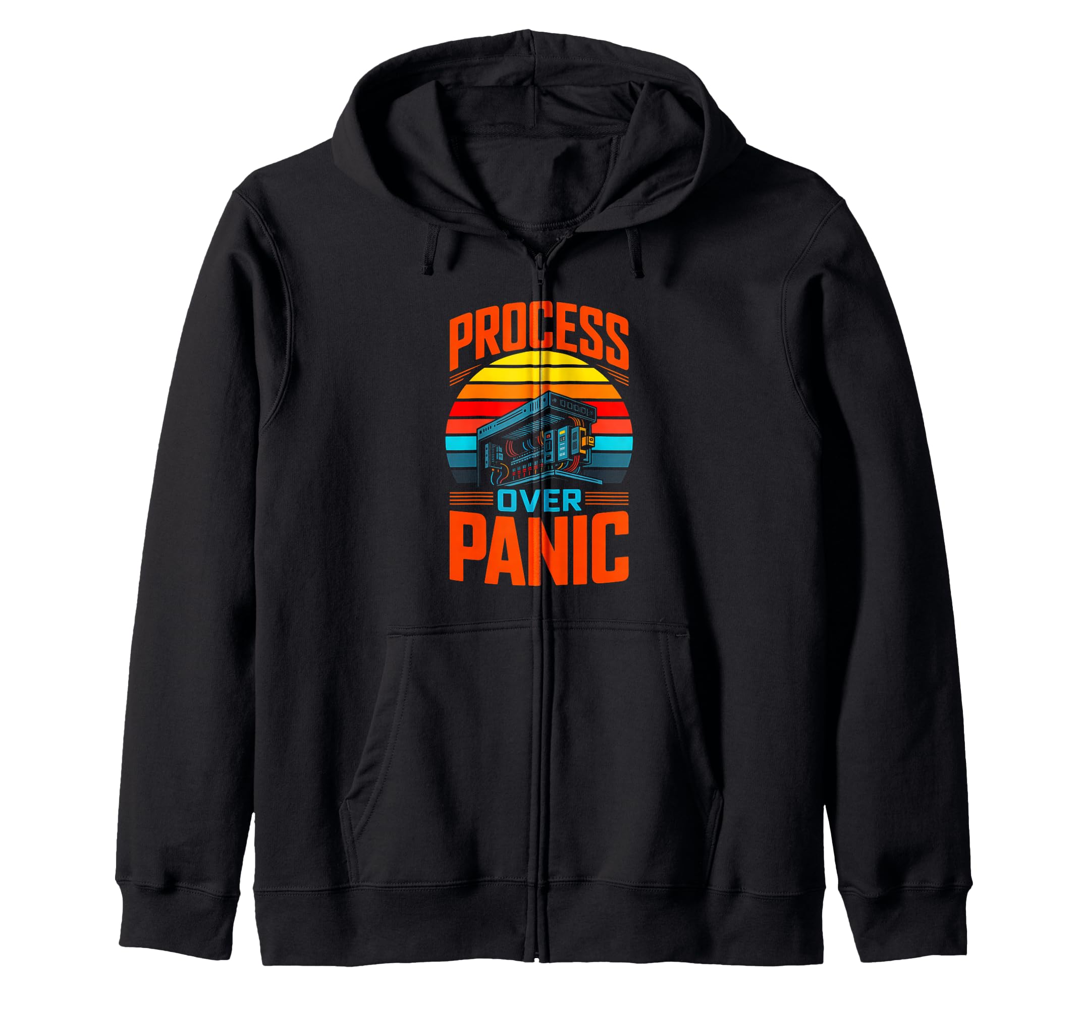 Tech Workflow Process Over Panic Sweatshirt - Custom Art Print Unisex - T-Shirt, Sweatshirt, Hoodie