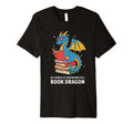 World Full Bookworms Be Book Dragon T-Shirt - Minimalist Print for Adults - T-Shirt, Sweatshirt, Hoodie