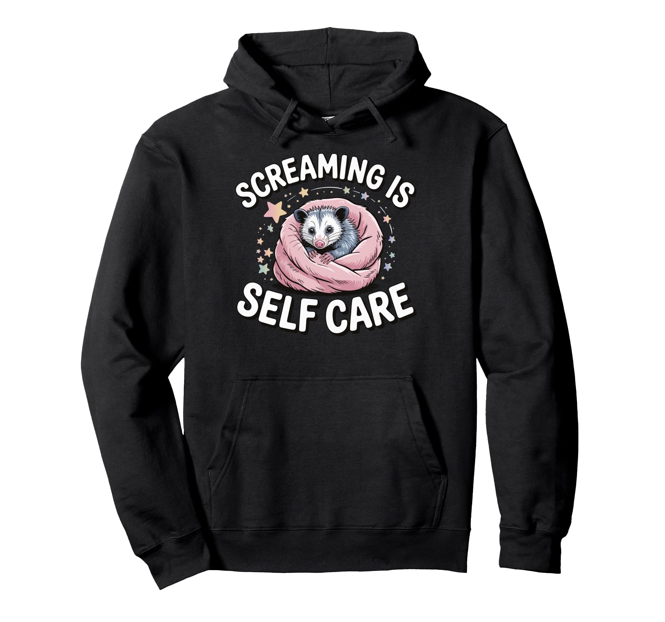 Opossum Therapeutic Screaming Stress T-Shirt - Novelty Apparel for Adults - T-Shirt, Sweatshirt, Hoodie