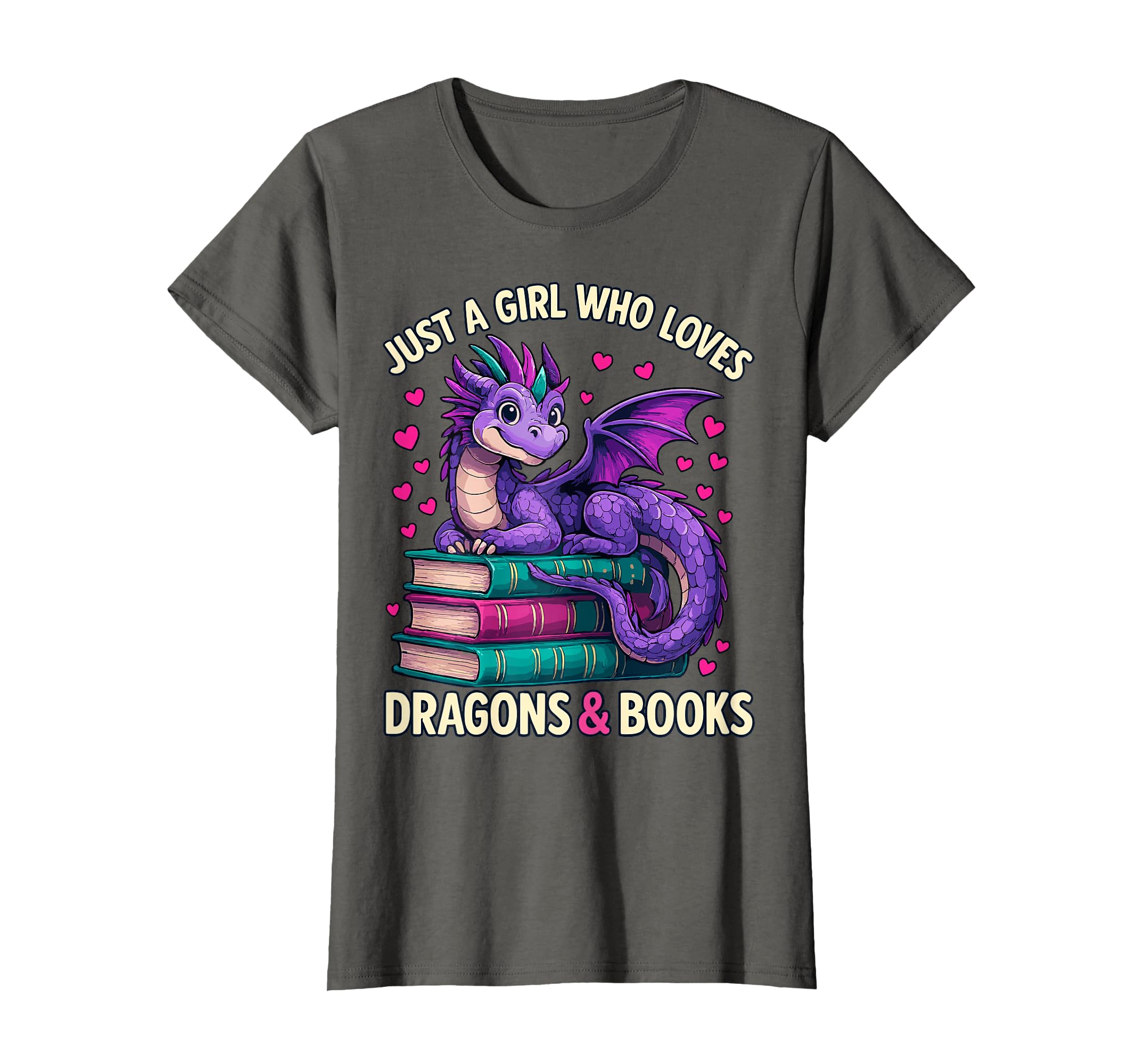 Just Who Loves Dragons And Books T-Shirt - Fun Novelty Design Men Women - T-Shirt, Sweatshirt, Hoodie
