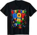 Kids Birthday Boy Building Blocks Bricks Funny Party Builder Kids T-Shirt Unisex T-shirt, Sweatshirt, Hoodie, Long Sleeve Tee - T-Shirt, Sweatshirt, Hoodie
