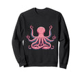 Meditation Octopus Yoga Pose Sweatshirt - Fun Novelty Design Unisex - T-Shirt, Sweatshirt, Hoodie