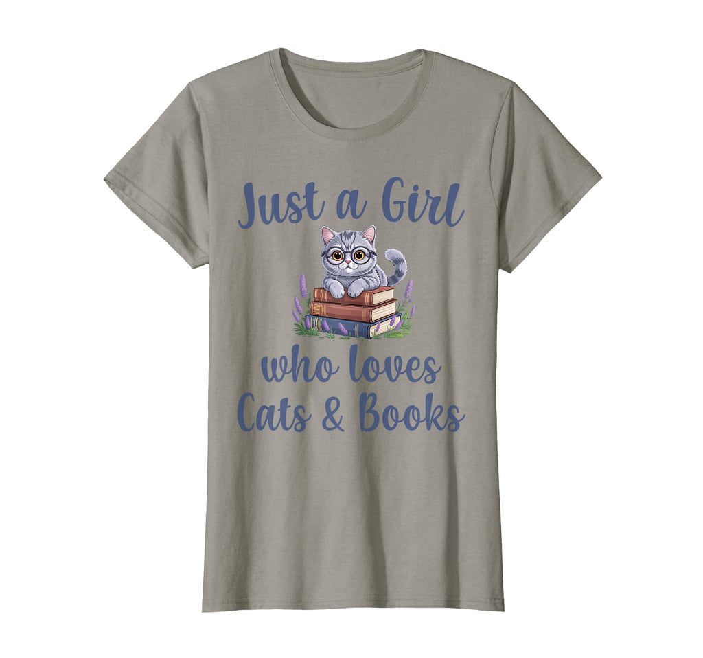 Just Who Loves Cats And Books T-Shirt - Novelty Apparel for Adults - T-Shirt, Sweatshirt, Hoodie