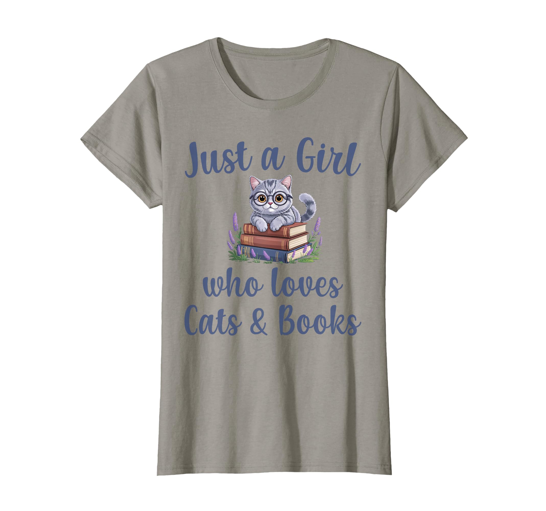 Just Who Loves Cats And Books T-Shirt - Novelty Apparel for Adults - T-Shirt, Sweatshirt, Hoodie