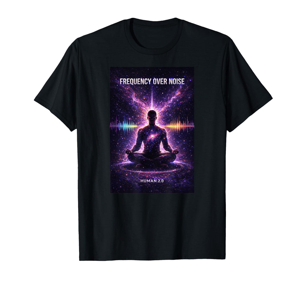 Frequency Over Noise Meditation Mindset T-Shirt - Streetwear Style Unisex - T-Shirt, Sweatshirt, Hoodie
