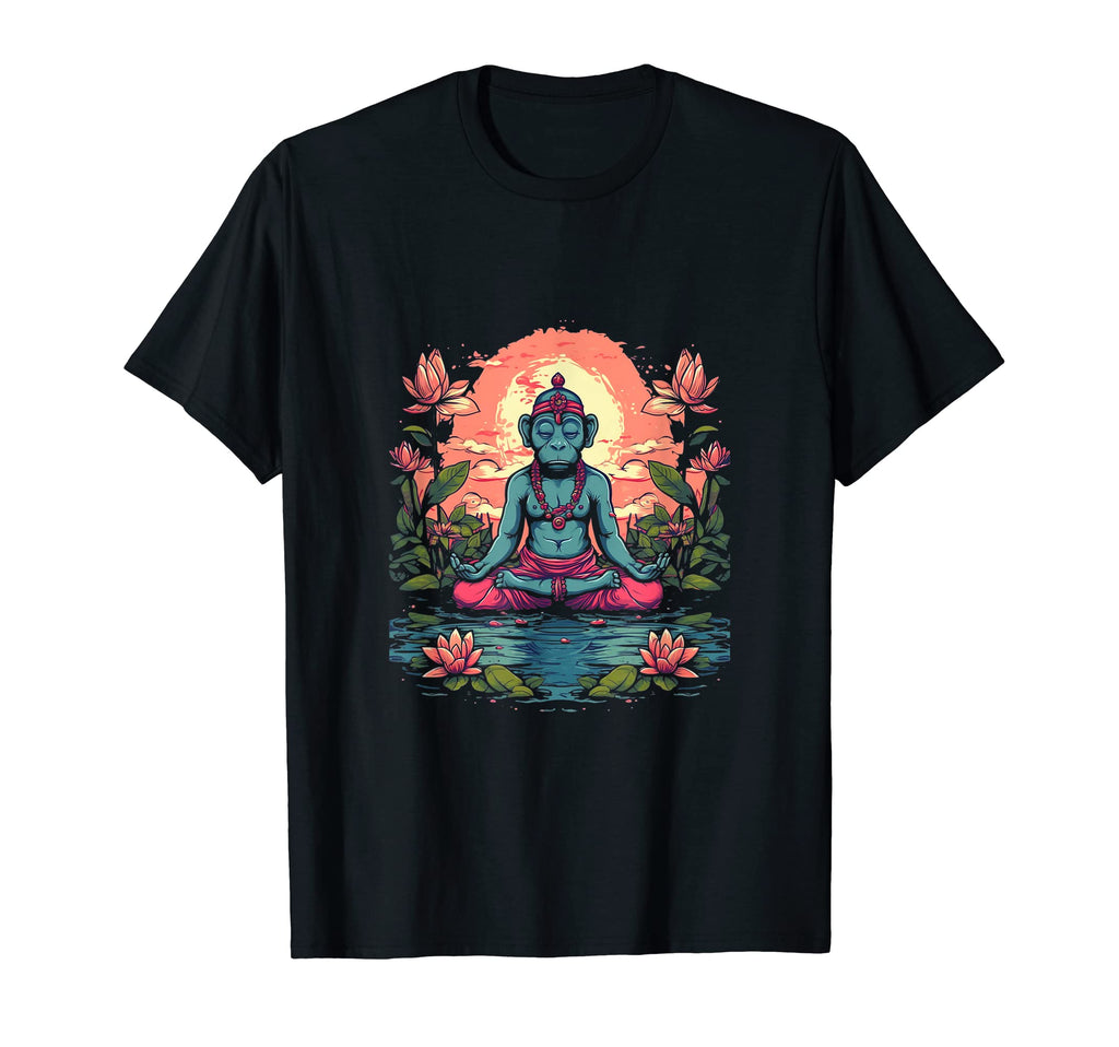 Yoga Monkey Meditation Zen T-Shirt - Streetwear Style for Adults - T-Shirt, Sweatshirt, Hoodie